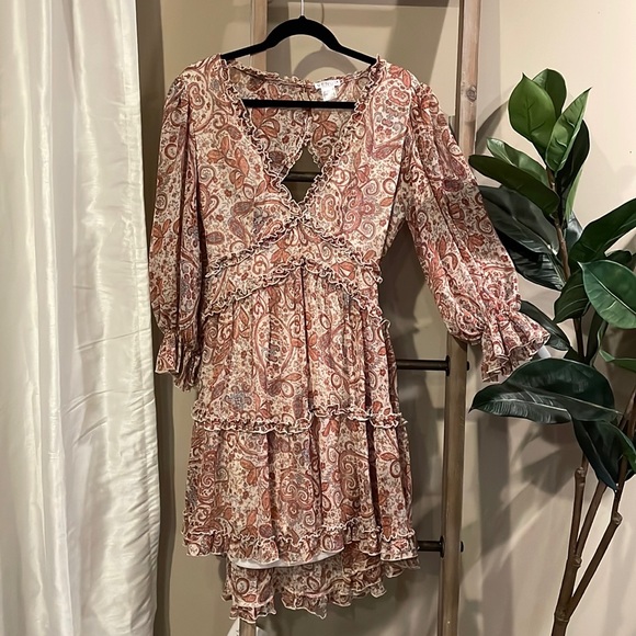 VENUS Dresses & Skirts - Venus Boho Earth-toned Party Dress with Open Back